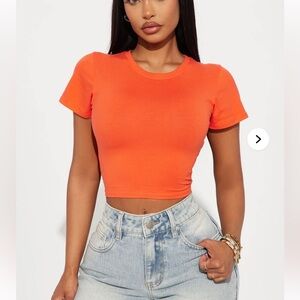 Orange Women's Crop Top